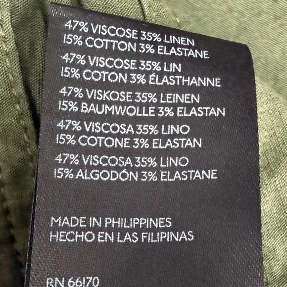 Anthropologie MAEVE The Colette Green Wide Leg Cropped Hi Rise Pants - Picture 9 of 10